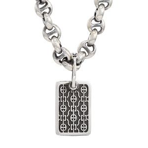 Hoorsenbuhs Petite Rectangle Lace Sterling Silver Pendant